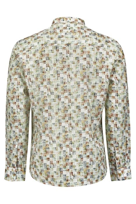 SHIRT ALLOVER PRINTED WITH LINEN GREEN 2