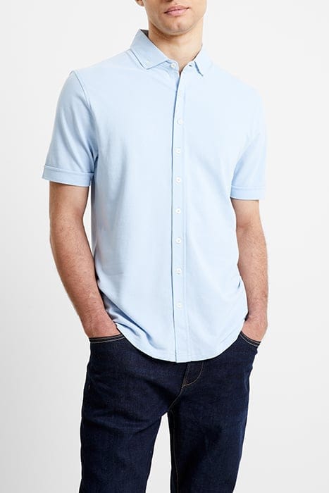 PIQUE SHIRT SS BLUE 1