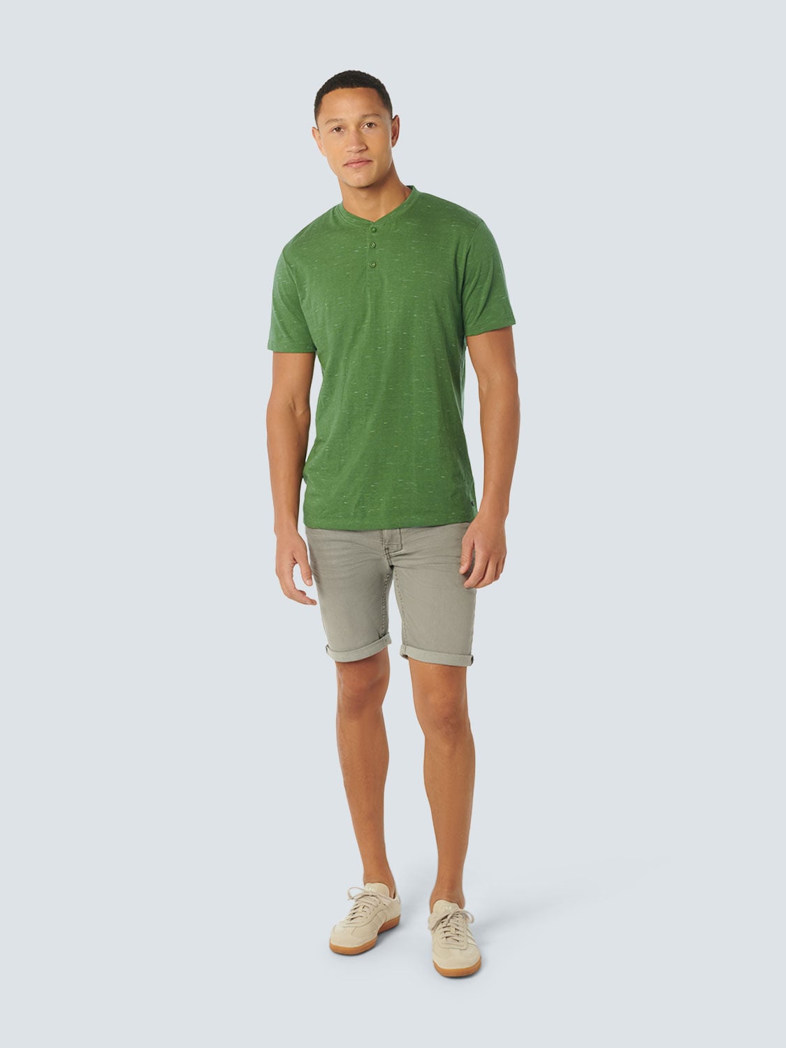 T-SHIRT GRANDDAD MELANGE GREEN 3