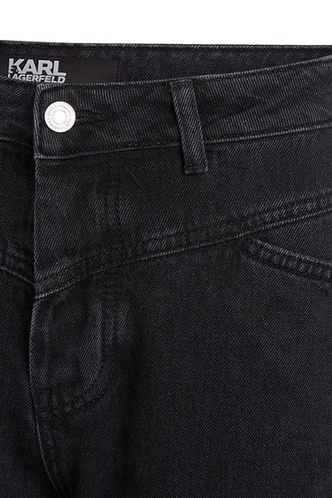 MOM CUT BLACK DENIM PANTS BLACK 3