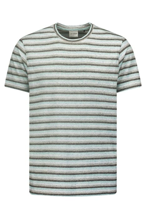 T-SHIRT CREWNECK MELANGE STRIPES AQUA 4