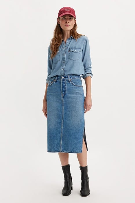 SIDE DENIM SKIRT MULTICOLOUR 1