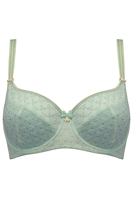 LUCKY CLOVER GREEN CLOVER GOLD PLUNGE BALCONY BRA 3