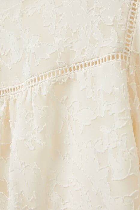 BLOUSE WITH LATTICE DETAIL IVORY 3