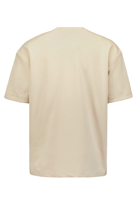T-SHIRT CREWNECK SOLID JACQUARD CEMENT 5