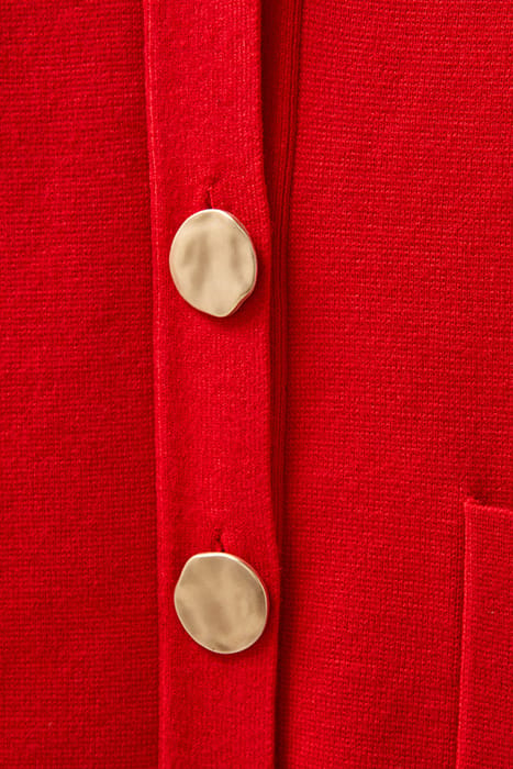 STRUCTURED SHOULDER CARDI HIGH RISK RED 6