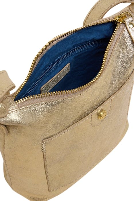 MINI FERN LEATHER CROSSBODY GOLD TONE METALLIC 4