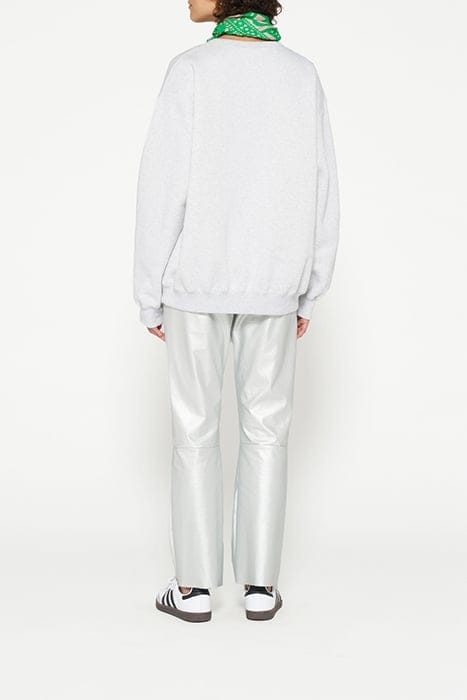 FLARED PANTS LEATHERLOOK SILVER 2