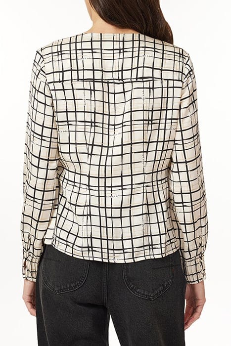 WRAP BLOUSE WHITE CAP GREY 2