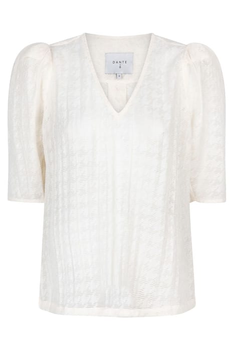 POMONA DETAILED V-NECK TOP BUTTER CREAM 3