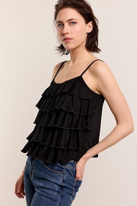 SINGLET FINE VISCOSE JERSEY BLACK 4