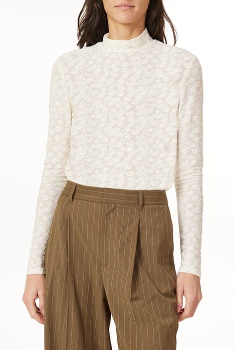 LONG SLEEVE KNIT TOP IVORY FLORAL 1