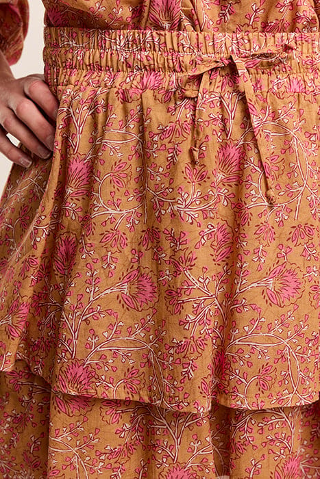 SKIRTPETITE FLEUR PRINT SOFT CAMEL 4