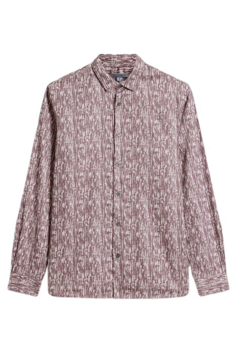 ROSS SLIM FIT LS SPORT SHIRT W/ MAUVE RE WORN MAUVE 2