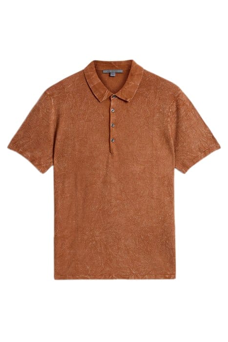 CHATHAM REGULAR FIT SS P OLO WITH PIGMEN HAZELNUT 2