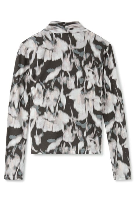 LONG SLEEVE KNIT TOP BLURRED FLORAL 4
