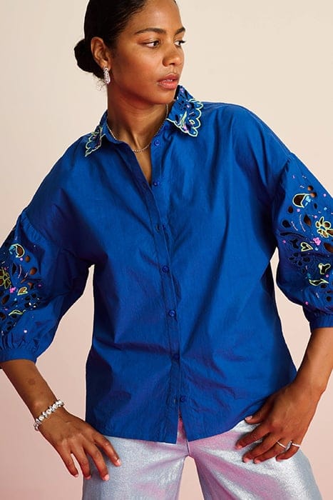 BLOUSE - EMBROIDERY INK BLUE 5