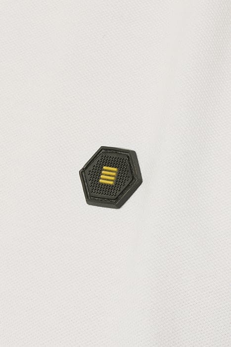 POLO ZIP PIQUE GARMENT DYED STRETCH WHITE 7