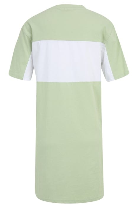 LISHUI BLOCKED TEE DRESS SMOKE GREENBRIGHT WHITE 5
