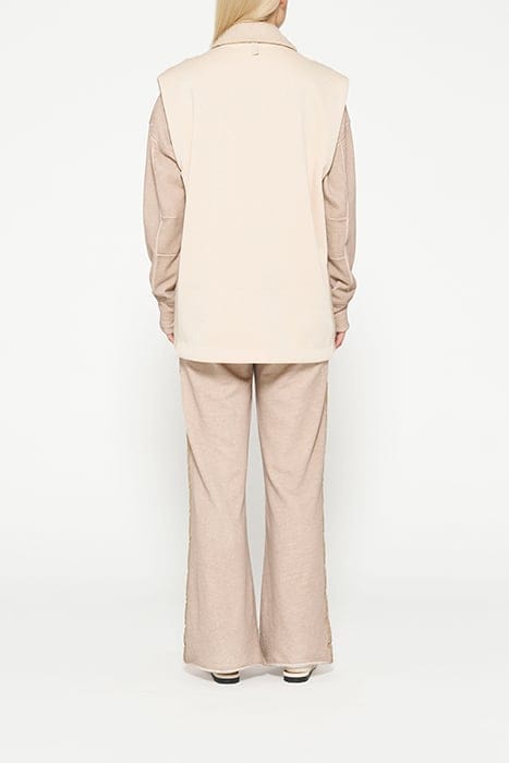 HAIRY SLEEVELESS BLAZER SEPIA SAND 2