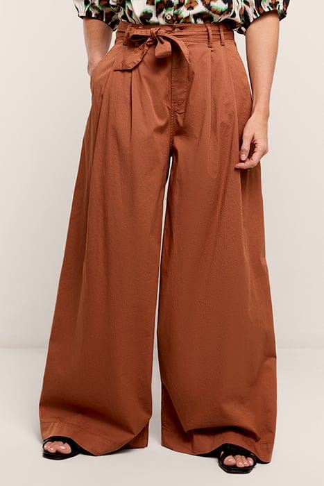 WIDELEG PANTS LIGHT WEIGHT TWILL CACAO 1