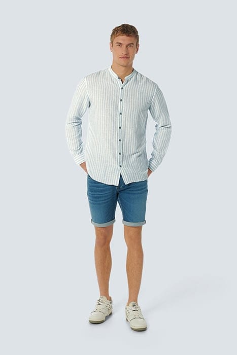 SHIRT GRANDDAD STRIPE WITH LINEN CLOUD 3