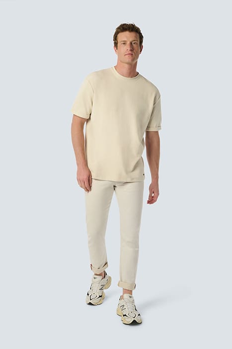 T-SHIRT CREWNECK SOLID JACQUARD CEMENT 3