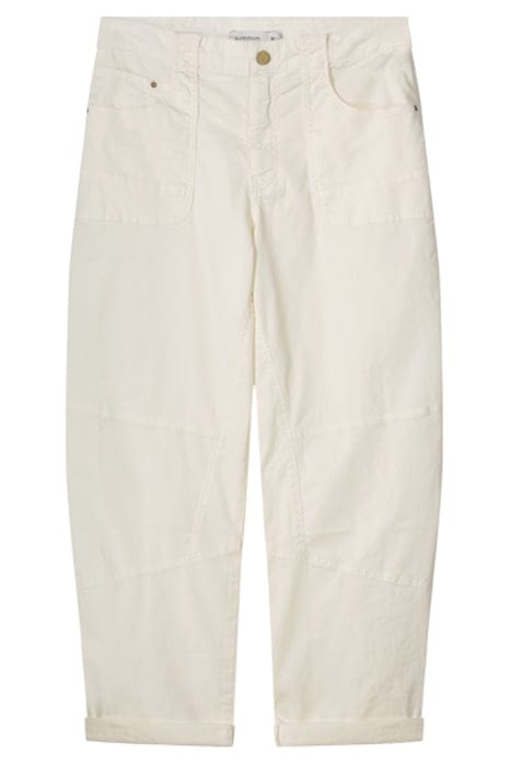 LOOSE TAPERED PANTS SLEEK STRETCH TWILL OFF WHITE 3