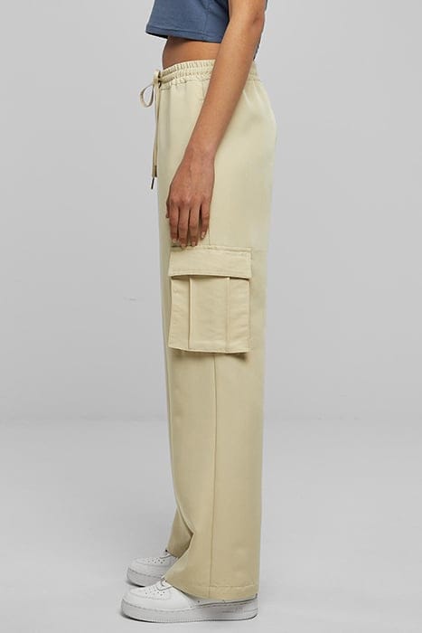 LADIES VICOSE STRAIGHT LEG CARGO PANTS CONCRETE 6