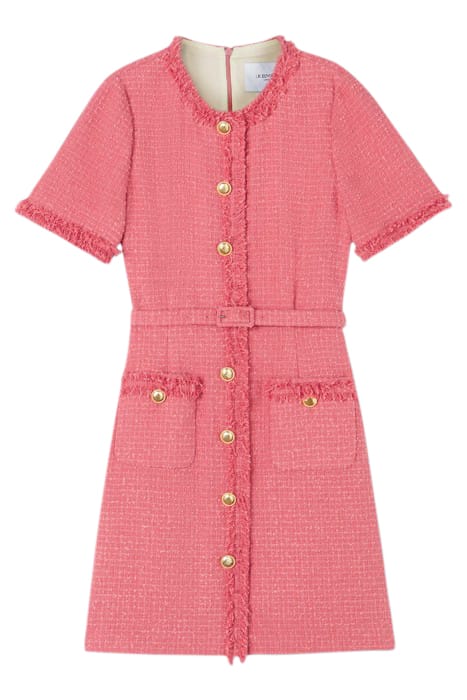 ALLIE TWEED MINI DRESS BLUSH 3