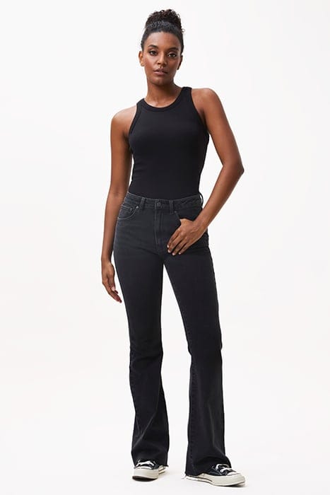 FLARE FIT JEANS WASHED BLACK 2