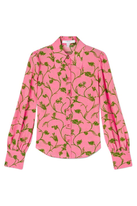 SONYA CREPE BUTTON-DOWN SHIRT PALE MINT 4