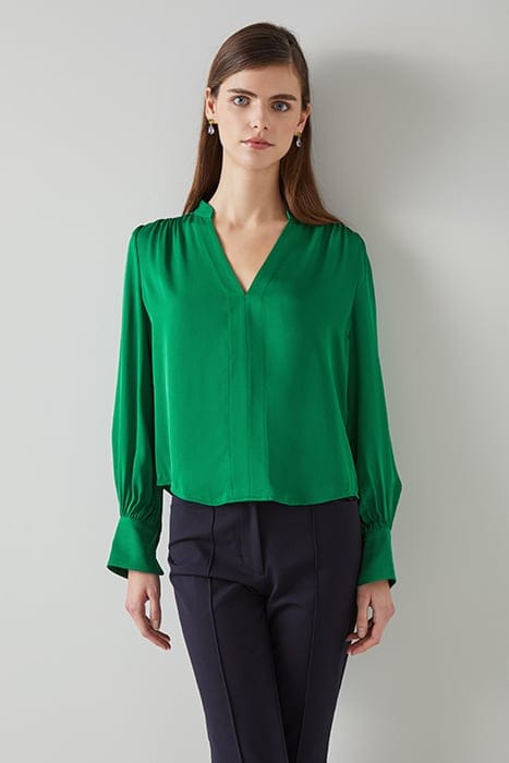 SELINA CREPE BLOUS GREEN 1