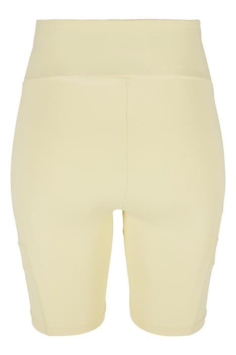 LADIES HIGH WAIST TECH MESH CYCLE SHORTS SOFTYELLOW 5