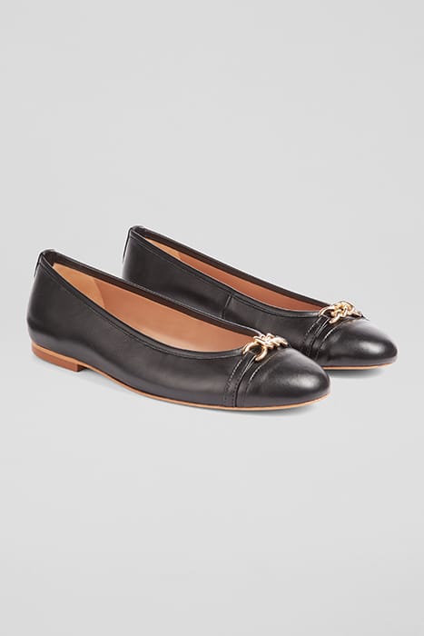 BRIELLE TWIST BALLERINA SHOES BLACK 2
