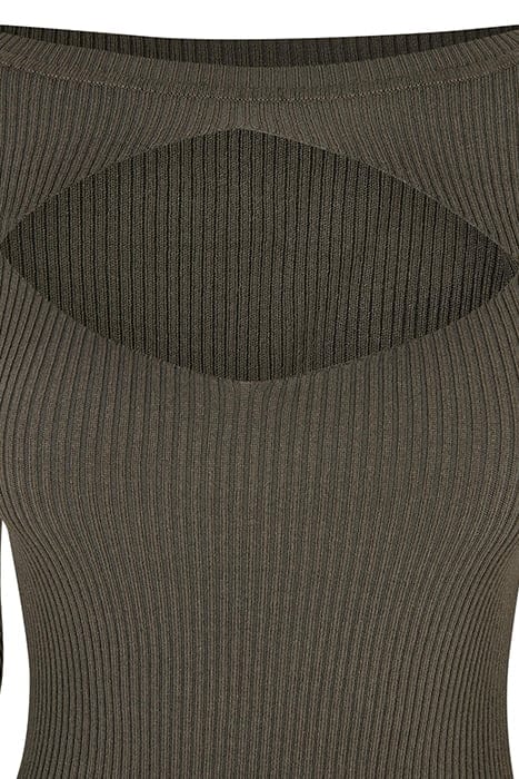 LADIES CUT OUT DRESS OLIVE 8