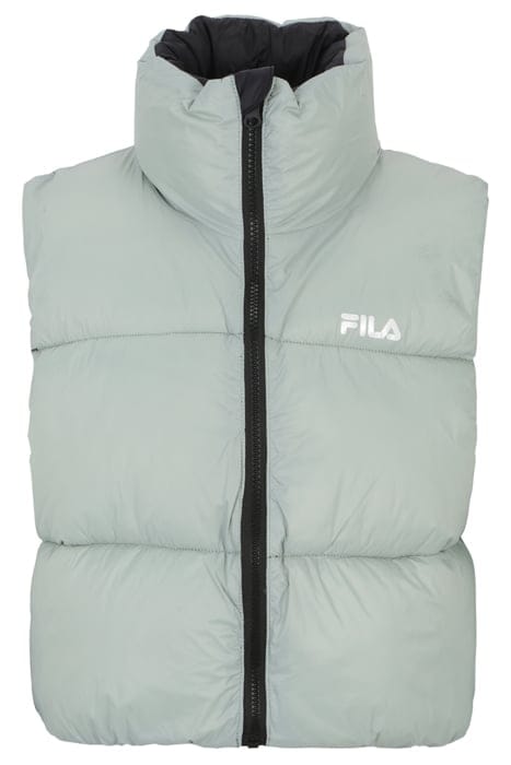 LOCKSTEDT REVERSIBLE CROPPED PUFFER VEST BLACK 2