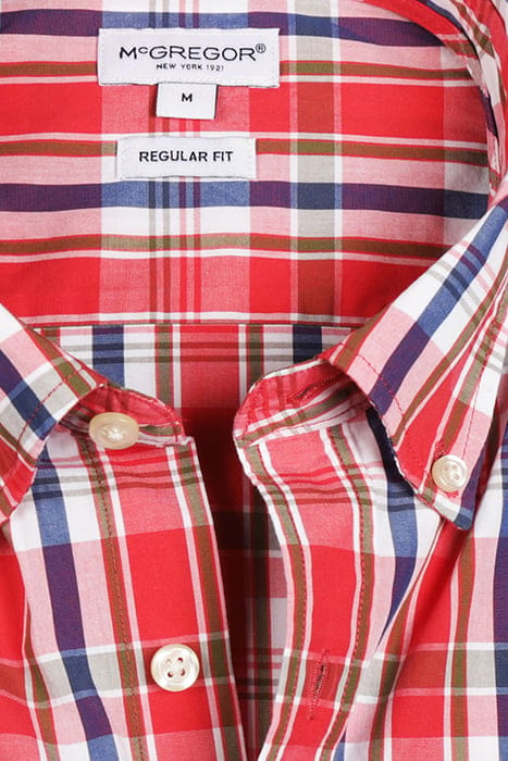 SUMMER CHECK SHIRT CORAL RED 4