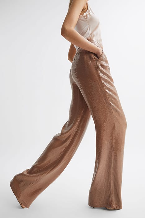 LIZZIE WIDE-LEG PANTS — SEQUIN TRO 5