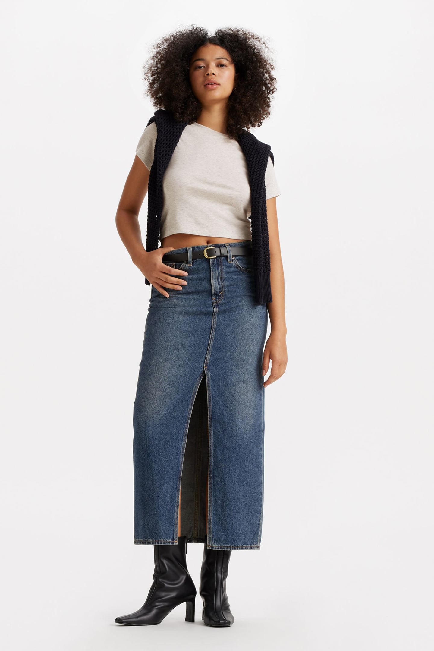 ANKLE COLUMN SKIRT WAVE HELLO 7