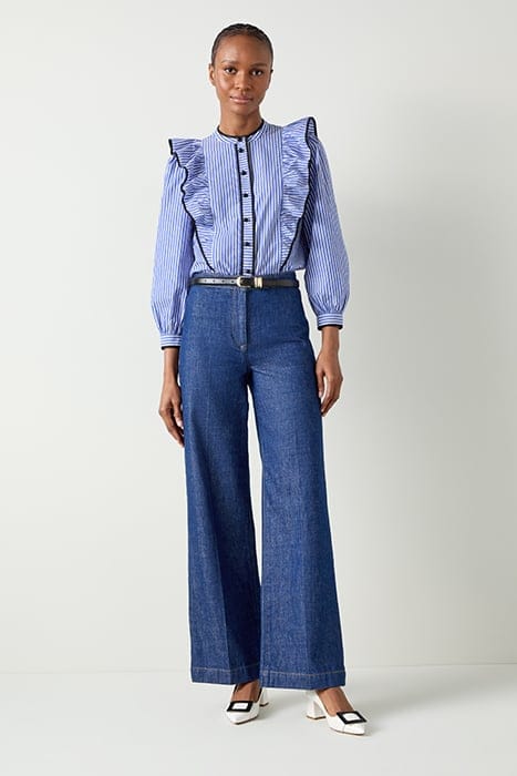 LUCAN SATIN BLOUS NAVY ULTRABLUE 2