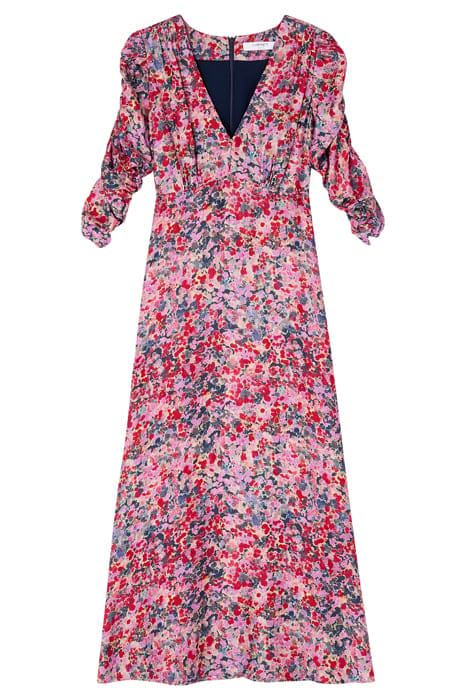 ERIN JACQAURD MIDI DRESS PINK 3