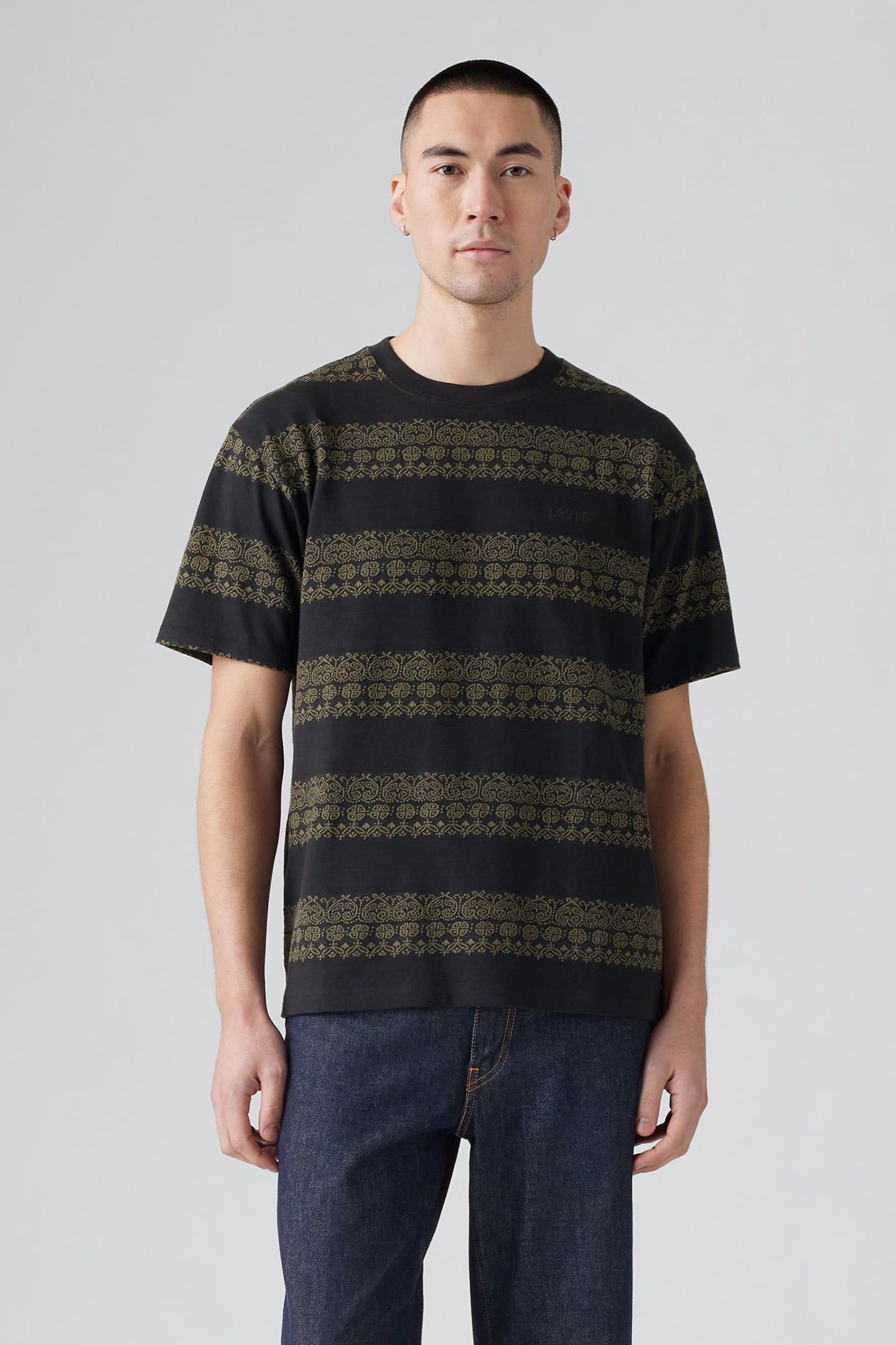 RED TAB VINTAGE TEE TRIPP GEO STRIPE JET 1
