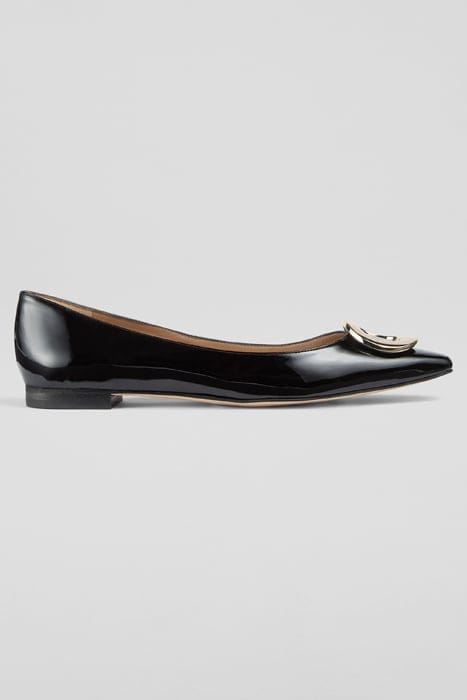 LISETTE POINTED BALLERINA SHOES BLACK 1
