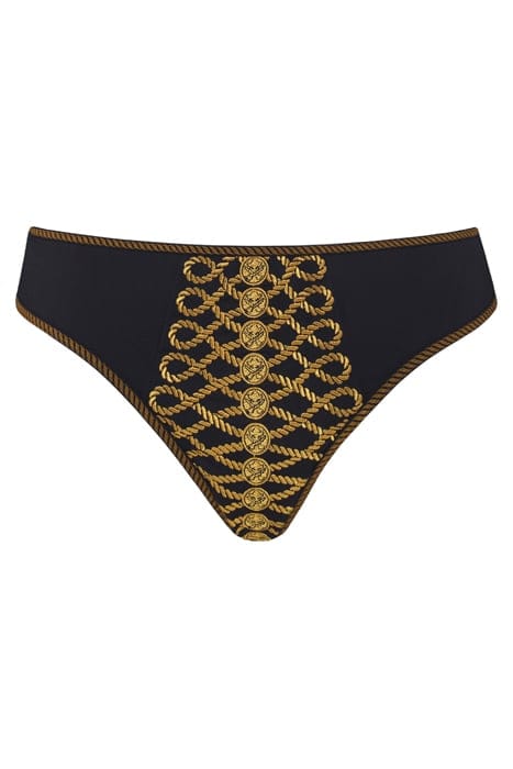 PIRATE QUEEN BLACK AND GOLD BRIEFS 1