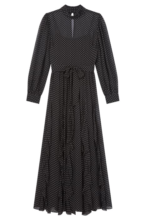 LUCIE POLKA MAXI DRESS BLACK/CREAM 3