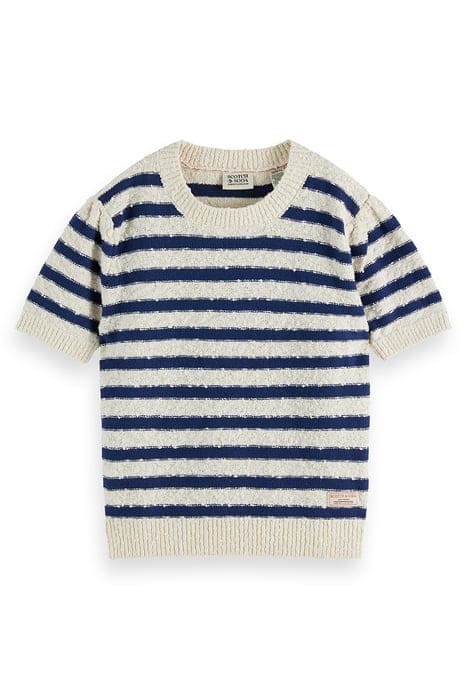 GIRL SWEATER KNIT SS TOP NATURAL 1