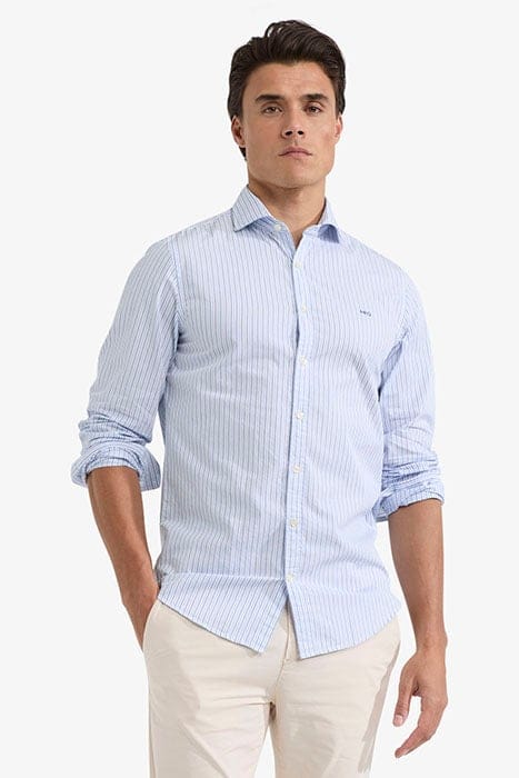 STRIPE SHIRT MEDIUM BLUE 1