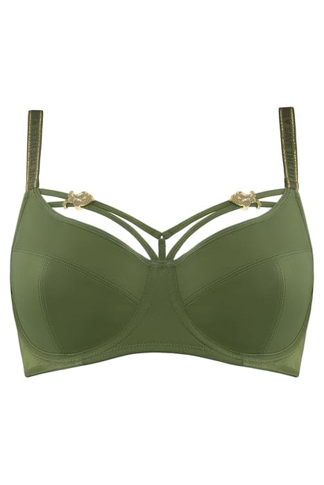 QUEEN BEE OLIVE GREEN BALCONY BRA 3