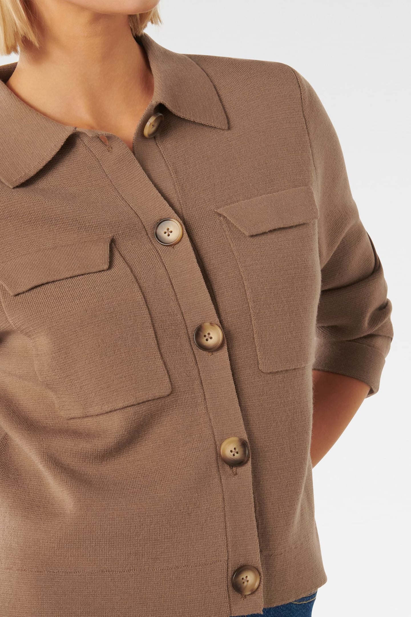 RUBY BUTTON DOWN KNITTED CARDIGAN CAMEL 6